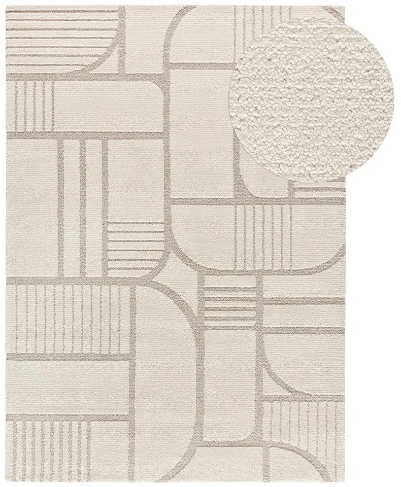 Krémszínű szőnyeg 120x170 cm Snowy – Universal
