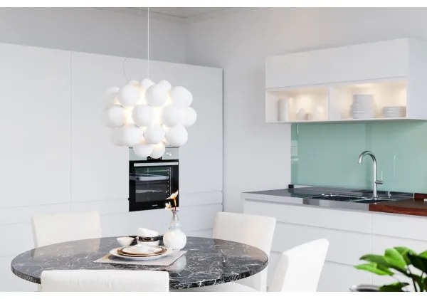 ByRydens 4200440-5002 - Csillár zsinóron GROSS 8xG9/4W/230V fehér