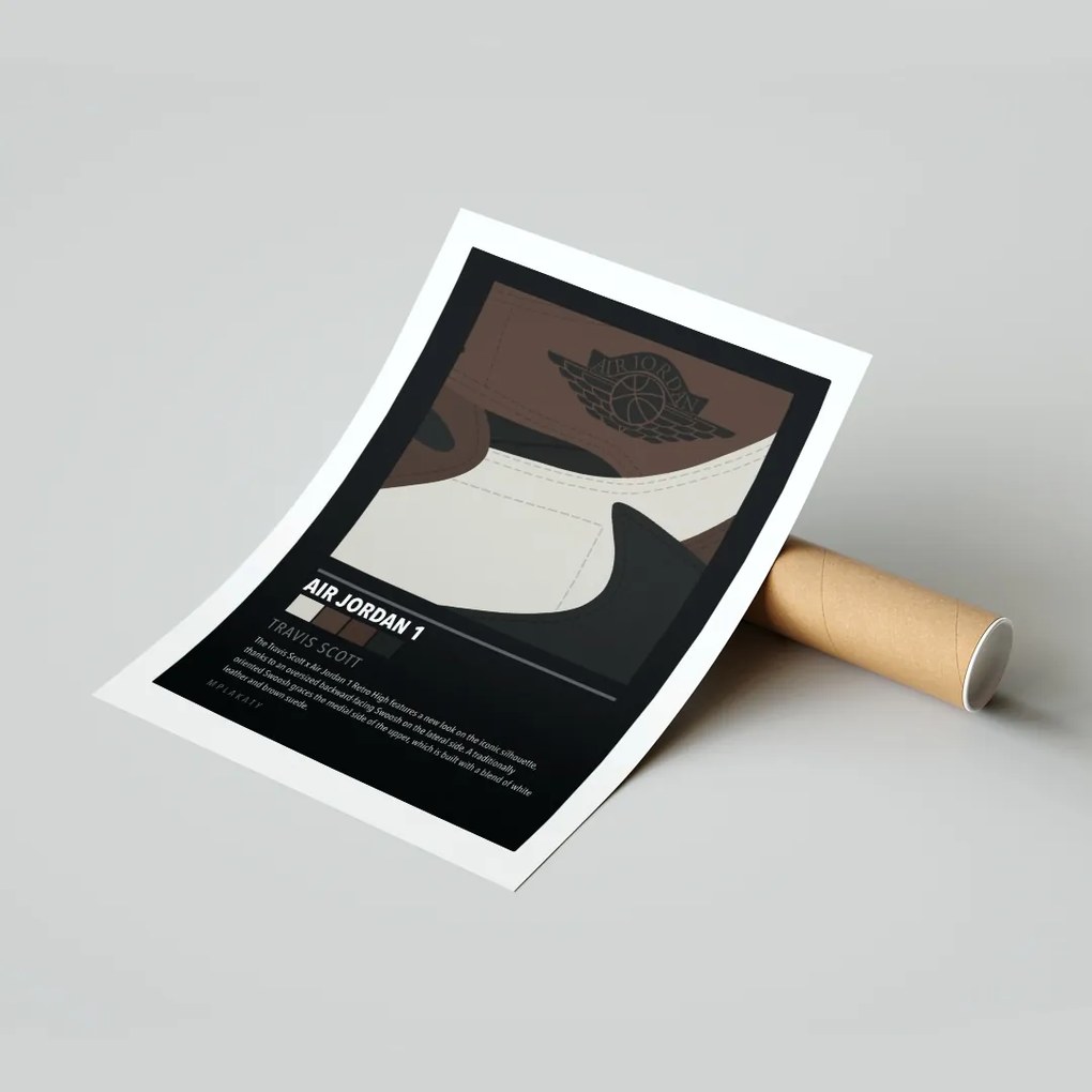 Nike Jordan Travis Scott Streetwear poszter 30x40 Ajándék ötlet