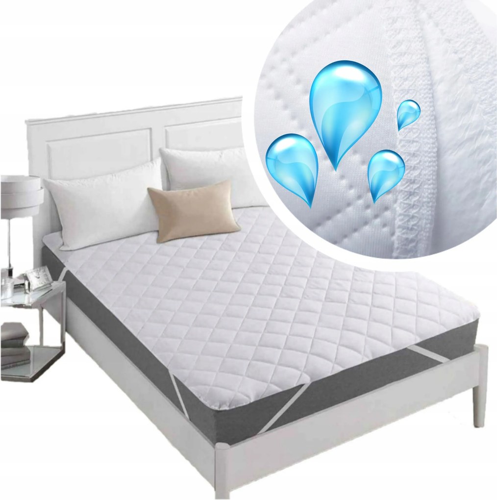 Légáteresztő steppelt matracvédő Alátét topper 160x200 cm vastag