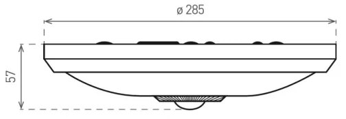 LED kültéri mennyezeti lámpatest mozgás- és alkonyatérzékelővel LED/16W/230V IP54