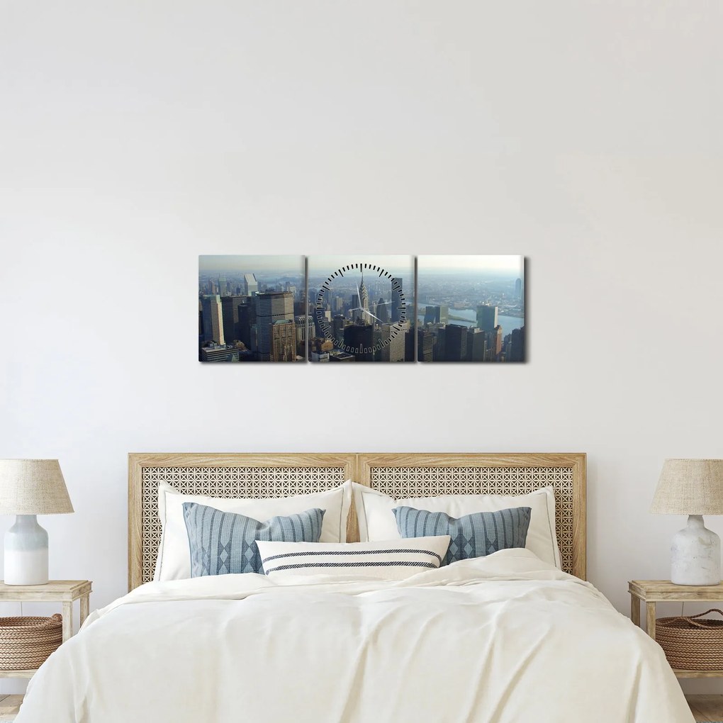 Kép - Manhattan nappal (órával) (90x30 cm)