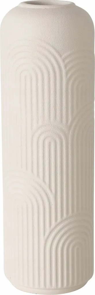 Kő Virágváza Bézs Matt Hosszúkás 25 X 8 CM