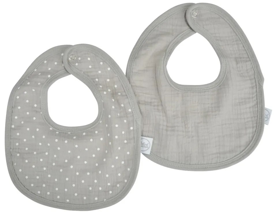 Szürke muszlin előke szett 2 db-os – Bébé Douceur