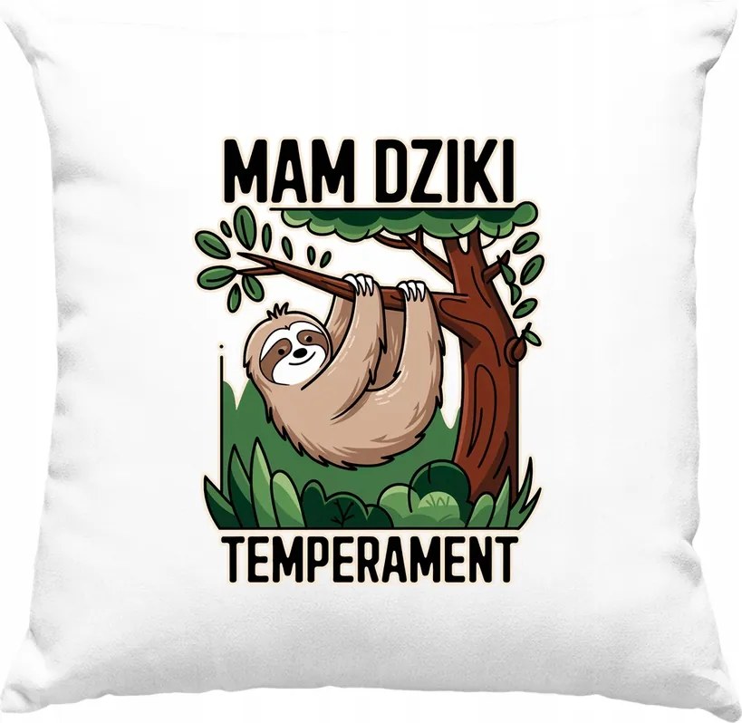 Lajhár párna Vicces mém fehér