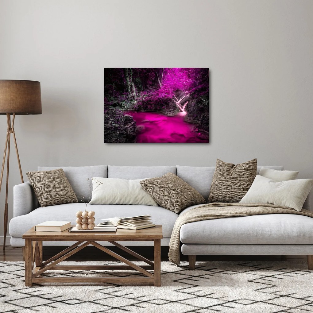 Kép - Rózsaszín erdő (70x50 cm)
