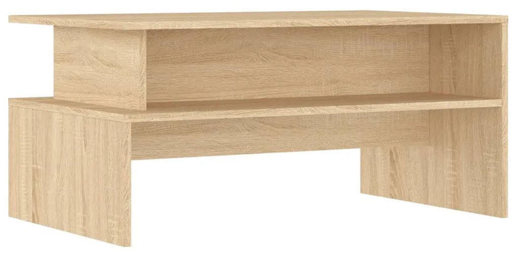 Sonoma tölgy színű szerelt fa dohányzóasztal 90 x 55 x 42,5 cm