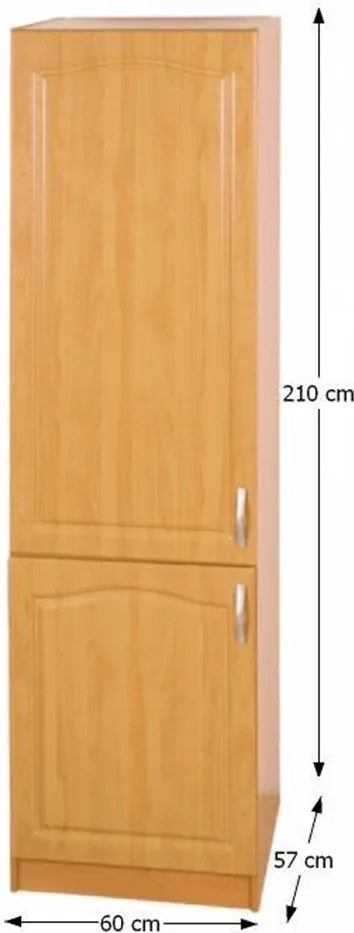 Hűtőgép szekrény elem, éger, balos, LORA MDF NEW KLASIK S60LO