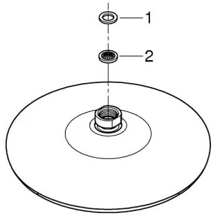 GROHE 26408000 - TEMPESTA O 210 mm zuhanyfej, fényes króm