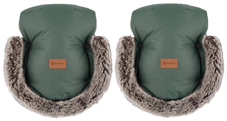 PETITE&amp;MARS - Babakocsi kézvédő FURRY Veritable Khaki
