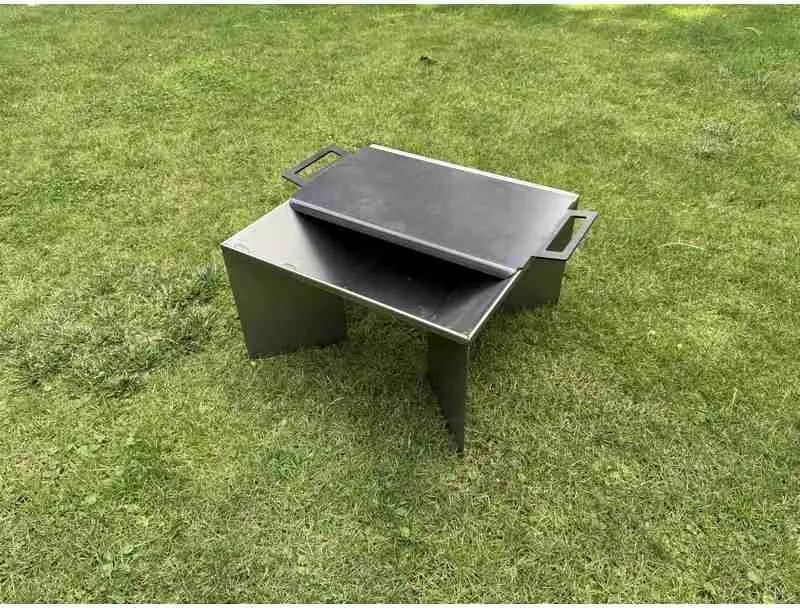 Grilllap kerti tűzrakóhelyhez 62 x 30 x 3 cm, acél CORGARDEN 1073