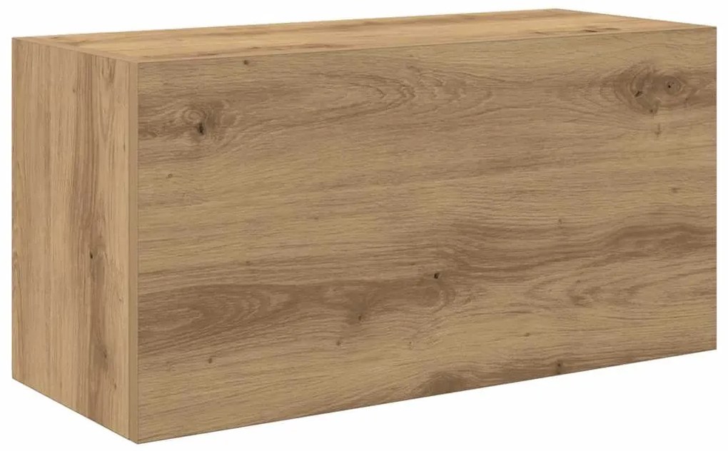 kézműves tölgy szerelt fa fali fürdőszobaszekrény 60x25x30 cm