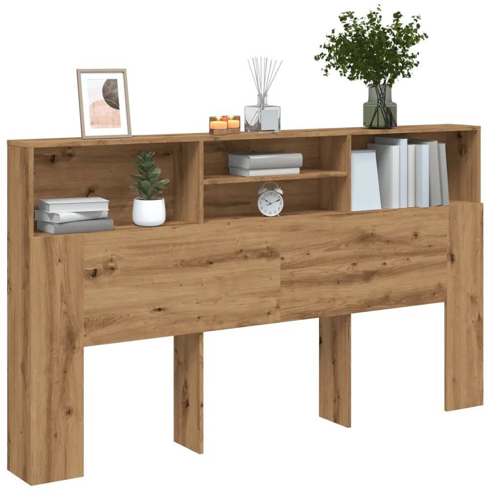 kézzel készített tölgyfa fejtámla szekrény 180 x 19 x 103,5 cm