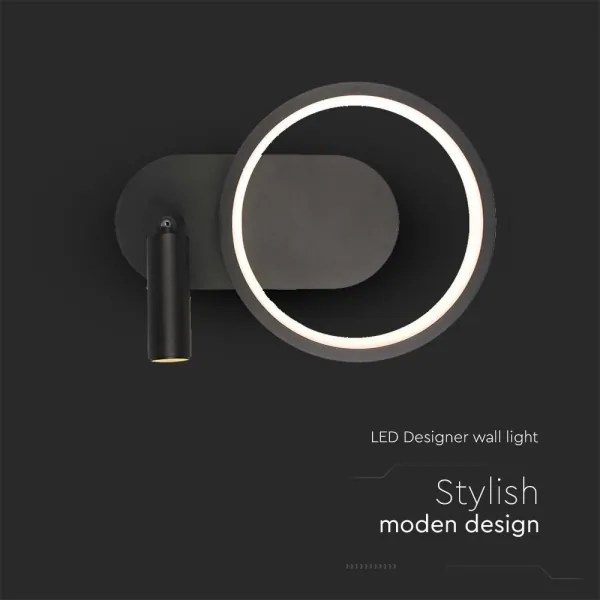 LED Fali lámpa LED/14W/230V 3000K fekete