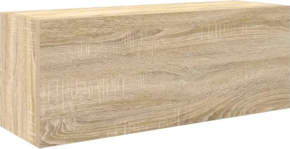 vidaXL sonoma tölgyszínű szerelt fa fali fürdőszobaszekrény 80x25x30cm