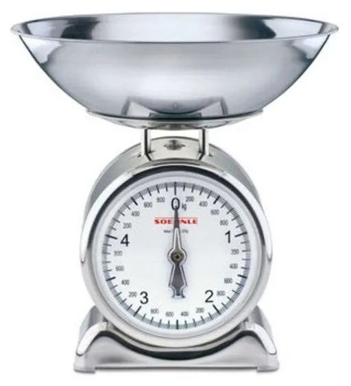 Mechanikus konyhai mérleg, Leifheit, Soehnle Silvia, 27 x 25 x 27 cm, rozsdamentes acél