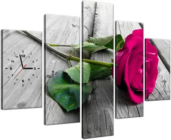 Órás falikép Rózsaszín rózsa a hídon 150x105cm ZP1768A_5H