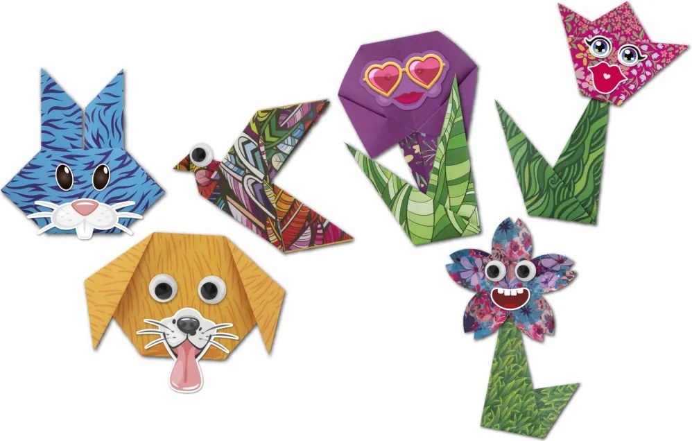 Színes Animals origami állatok kiegészítőkkel