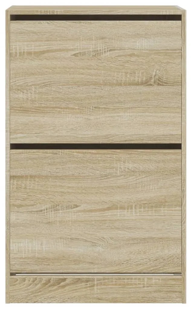sonoma tölgy színű szerelt fa cipőszekrény 60 x 34 x 96,5 cm