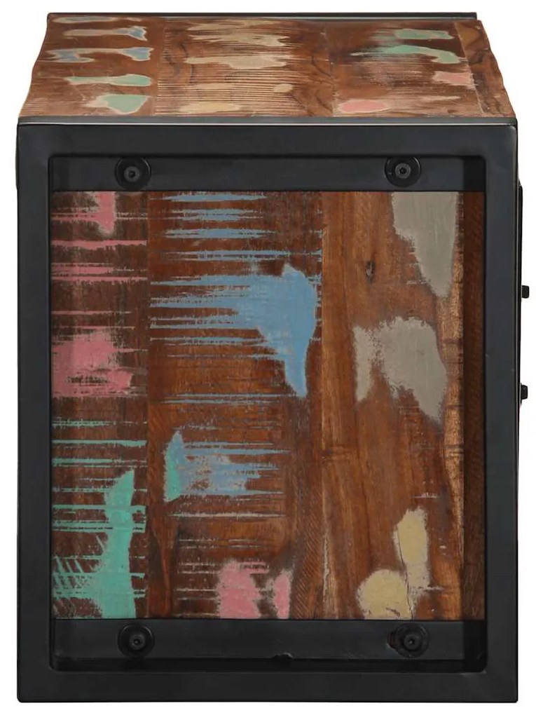 TV szekrény 80x30x35 cm tömörfa, újrahasznosított fa