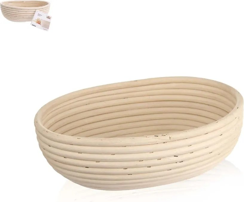 Rattan természetes fűzfavessző kosár, 28 x 22 cm - Orion