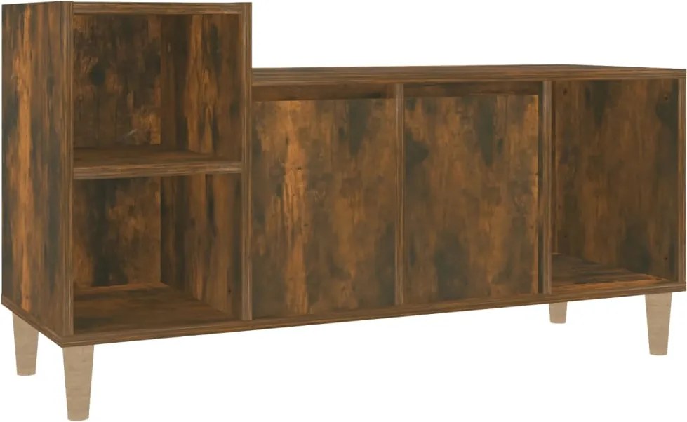 vidaXL füstös tölgy színű szerelt fa TV-szekrény 100x35x55 cm