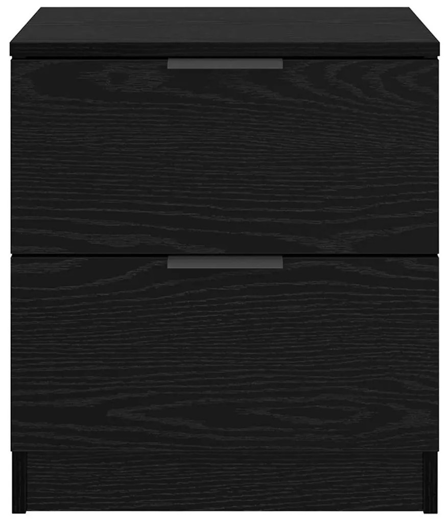 Éjjeliszekrény 2 pcs Musta tammi 45 x 39 x 50 cm Faanyag
