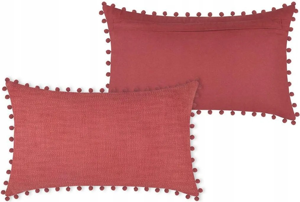 Sanchez díszpárna 30x50 tégla pomponok Jancsi Glamour betéttel