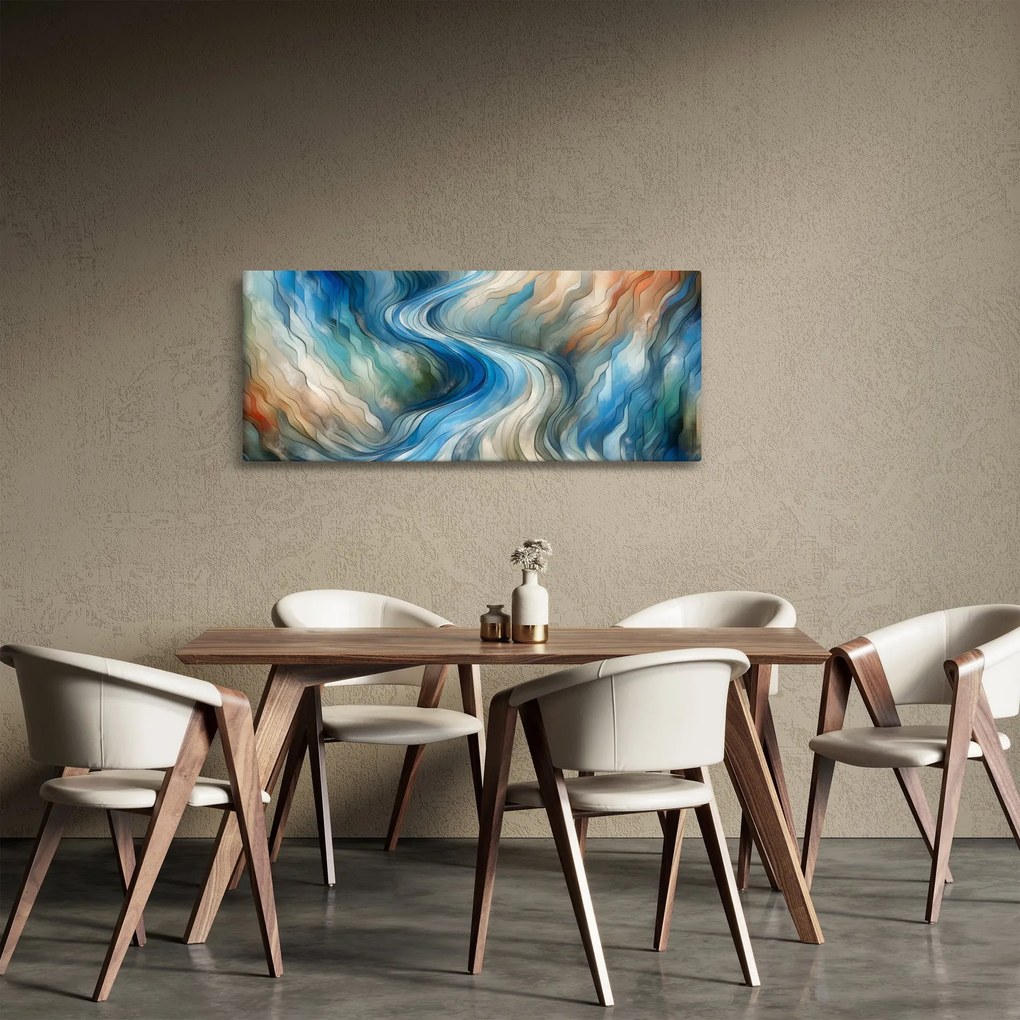 Kép - Absztrakt áramlat (120x50 cm)