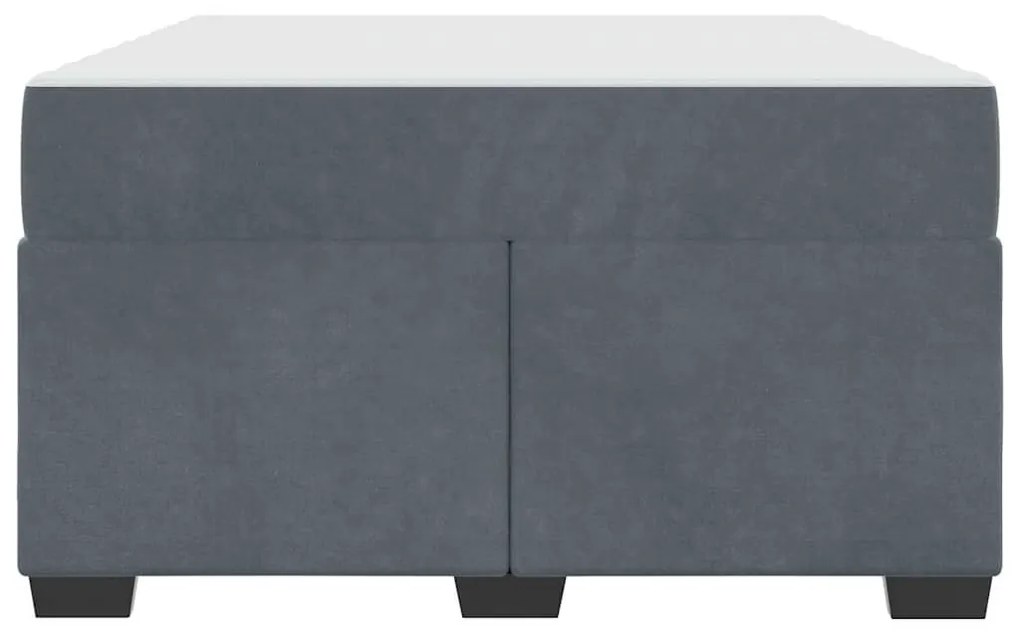 Ágykeret matraccal matracmal Sötétszürke 120 x 200 cm Bársony