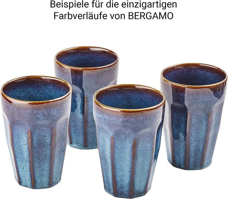 BERGAMO Latte Macchiato bögre 330ml, kék