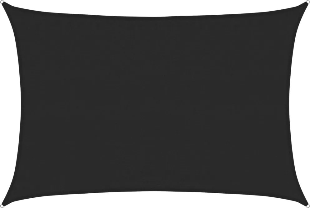 vidaXL fekete HDPE napvitorla 160 g/m² 3,5 x 4,5 m