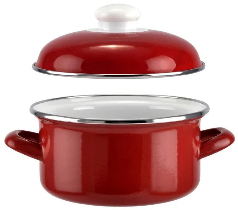RCK Bordó Zománcozott Lábas fedővel 24 cm 14458