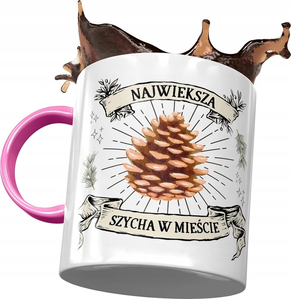 Bögre Rózsaszín Vicces Legnagyobb Bögre A Városban Nyomtatott Fotóval