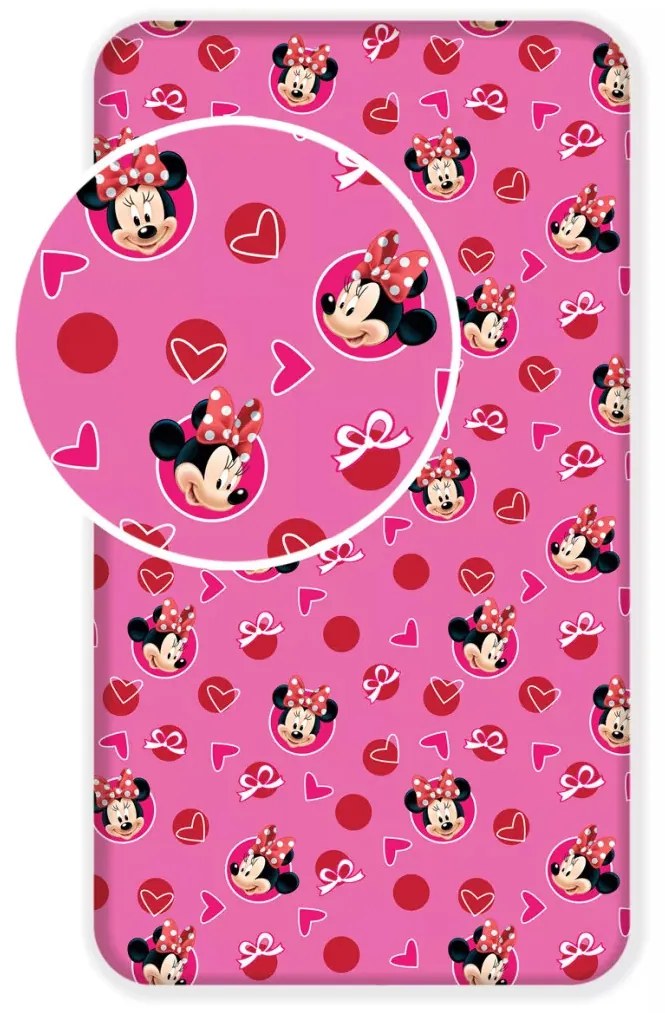 Disney Minnie Hearts gumis lepedő 90x200 cm