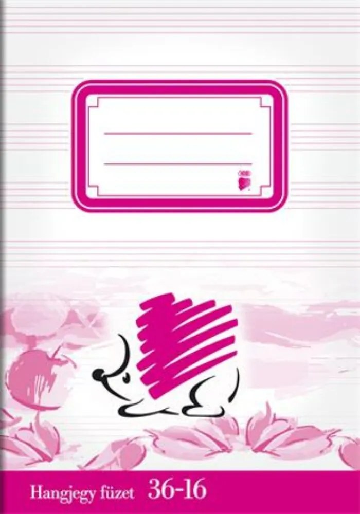 Füzet, tűzött, A5, hangjegy, 16 lap, ICO Süni, 36-16 (TICSU3616)