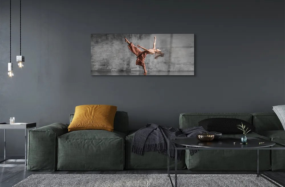 Üvegképek Női hosszú haj tánc 120x60cm