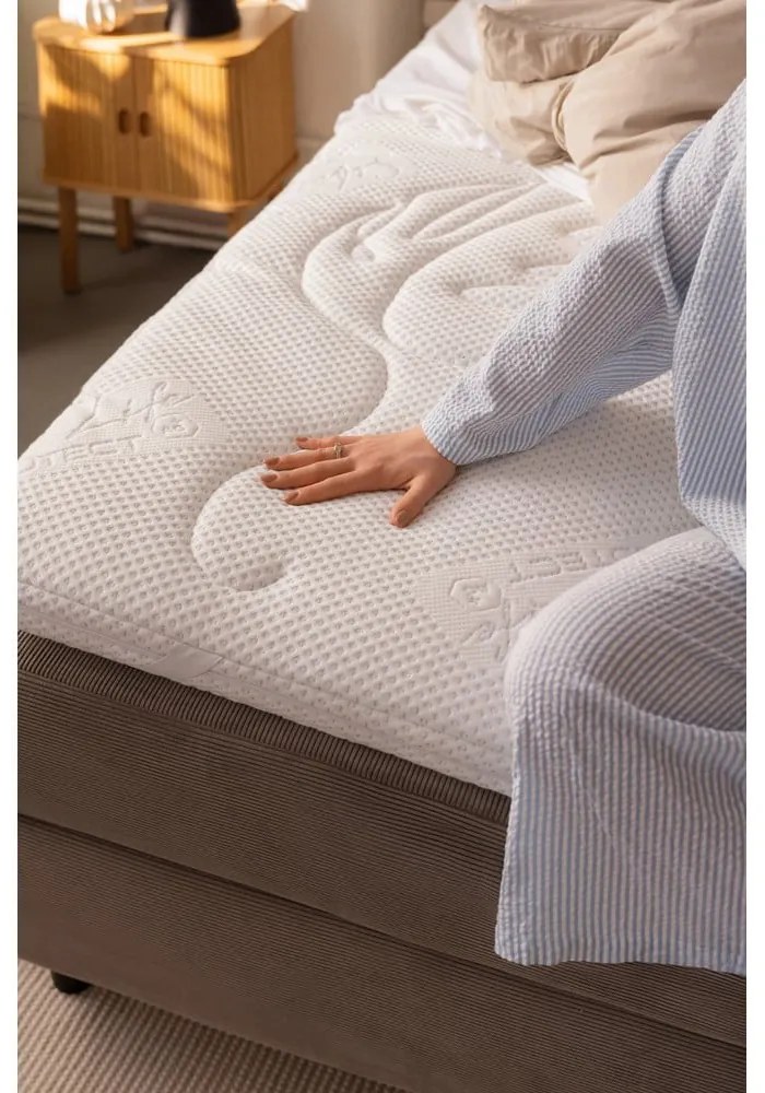 Szürke ágyneműtartós boxspring ágy 180x200 cm Elva Bold Line – Bonami Selection