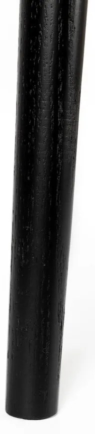 Fekete dohányzóasztal tölgyfa dekoros asztallappal 60x120 cm Fabio – White Label