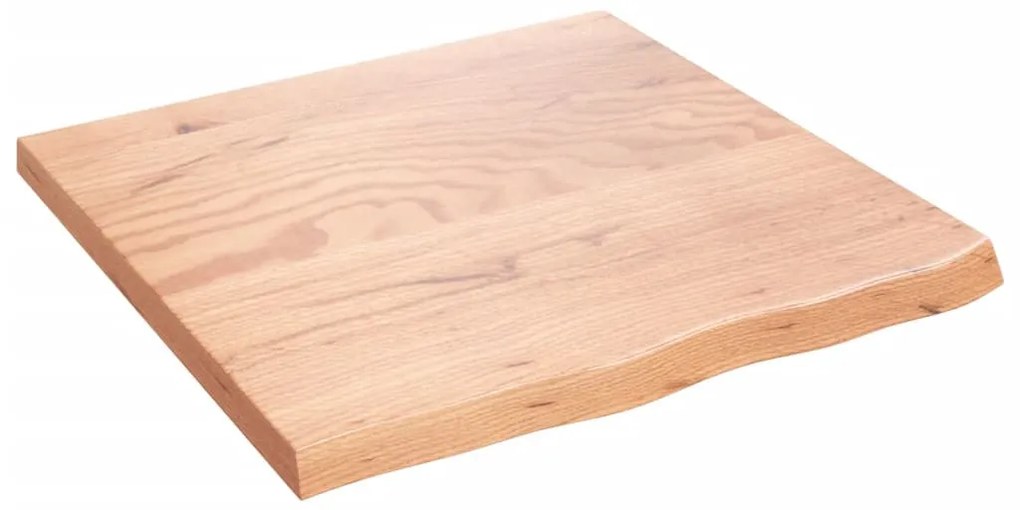 világosbarna kezelt tömör tölgyfa fali polc 60x60x(2-4) cm