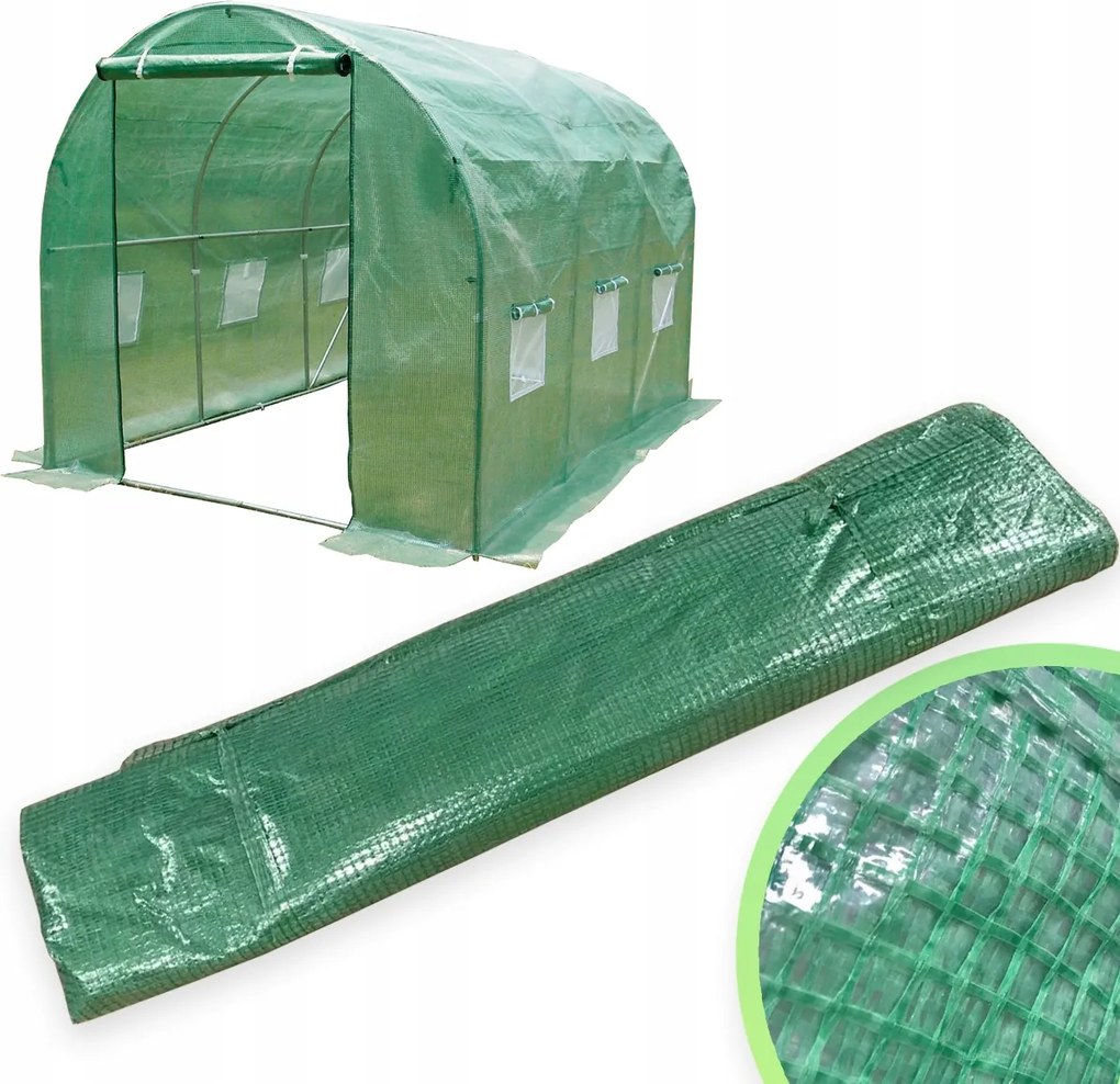 Cserefólia Kerti Alagút Burkolat Üvegház 2x3m 6m2 UV4 Fólia