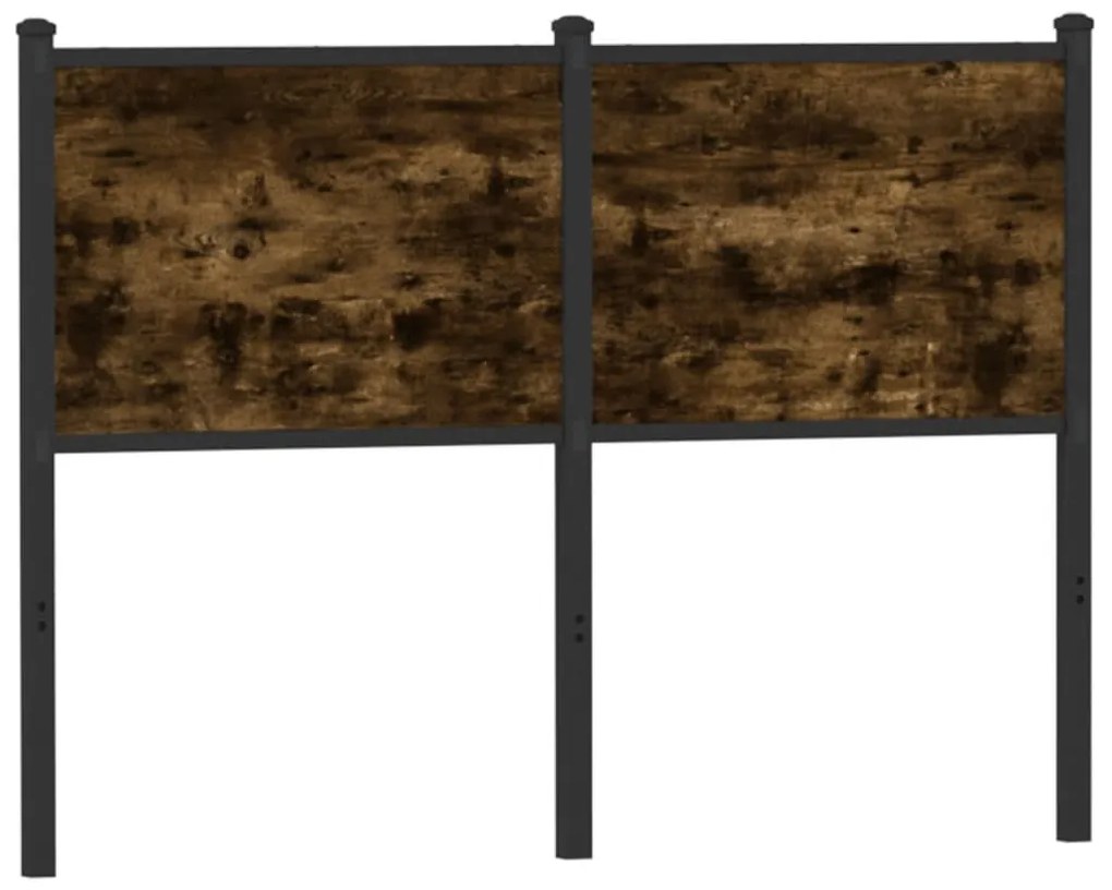 füstös tölgy színű szerelt fa és acél fejtámla 120 cm