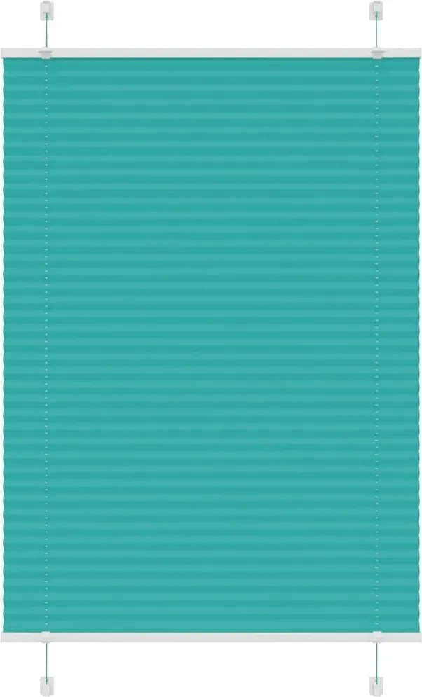 vidaXL pliszírozott redőny Benzinzöld 100x150 cm szövetszélesség