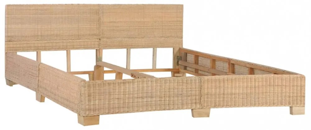 kézzel font valódi rattan ágykeret 180 x 200 cm