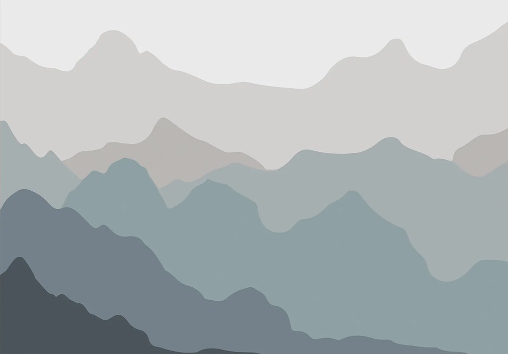 Flizelin fotótapéta Hegyek a ködben absztrakt minimalizmus 416x254 +ragasztó