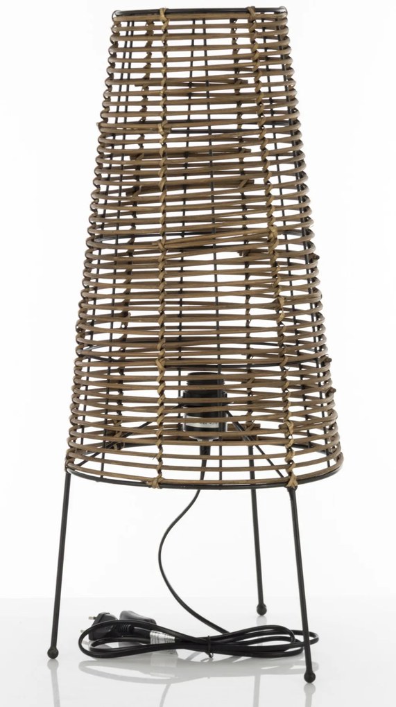 Rattan lámpa rattan barna 65x28x28cm