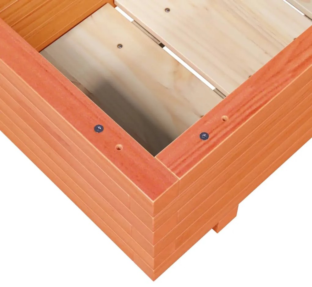 viaszbarna tömör fenyőfa kerti virágláda 110x40x26,5 cm