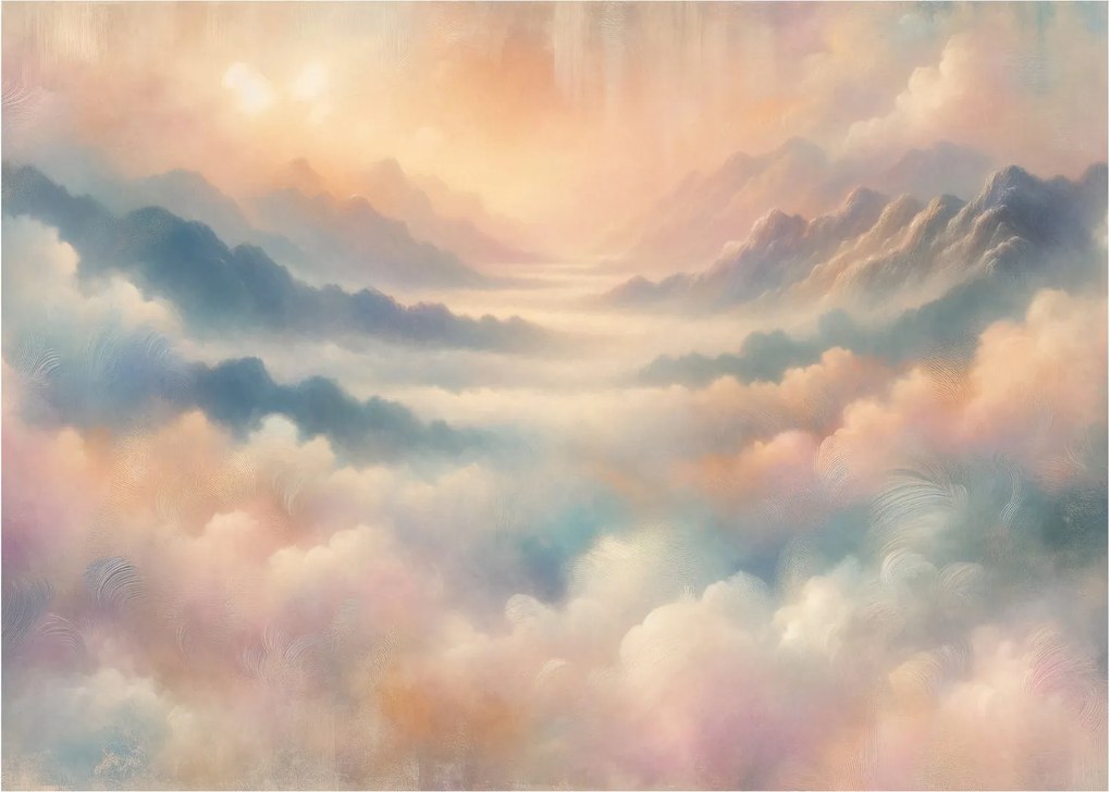 Üveg kép - Felhők (70x50 cm)