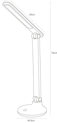 Zuma Line 1913-BK-LED Újratölthető asztali lámpa LED/6W/1200mAh 3000/4500/6000K fekete