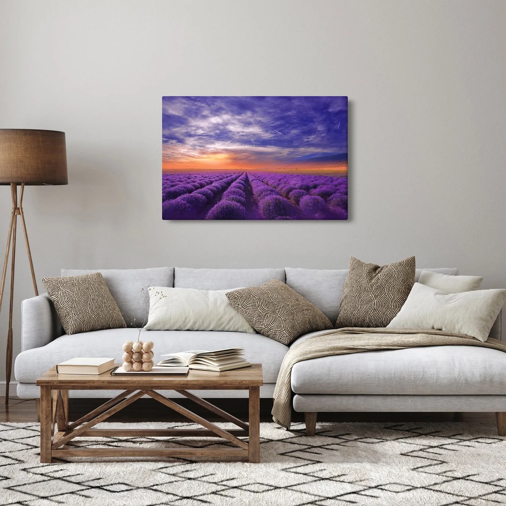 Egy levendula mező képe (90x60 cm)